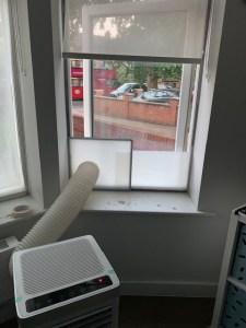 2-part Air Conditioning window panel (AC unit)