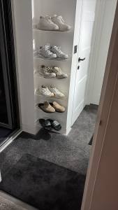 Bent Clear Acrylic shoe shelves