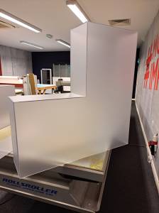 Polycarbonate 'L' shaped display unit