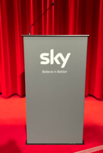 SKY Acrylic Lectern with bent returns